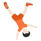 person cartwheeling: light skin tone per la piattaforma X / Twitter