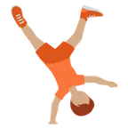person cartwheeling: medium skin tone untuk platform X / Twitter