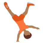 person cartwheeling: medium-dark skin tone per la piattaforma X / Twitter