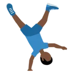 man cartwheeling: dark skin tone til X / Twitter platform