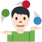 man juggling: light skin tone til X / Twitter platform