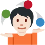 person juggling: light skin tone สำหรับแพลตฟอร์ม X / Twitter