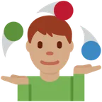 man juggling: medium skin tone per la piattaforma X / Twitter