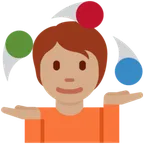 person juggling: medium skin tone untuk platform X / Twitter