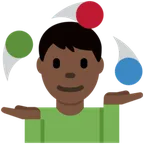 man juggling: dark skin tone til X / Twitter platform
