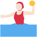 woman playing water polo: light skin tone für X / Twitter Plattform