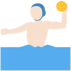 man playing water polo: light skin tone per la piattaforma X / Twitter