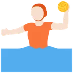 person playing water polo: light skin tone สำหรับแพลตฟอร์ม X / Twitter