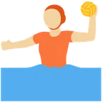 person playing water polo: medium-light skin tone สำหรับแพลตฟอร์ม X / Twitter