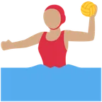 X / Twitter platformu için woman playing water polo: medium skin tone