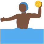 man playing water polo: dark skin tone für X / Twitter Plattform