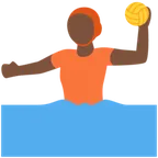 person playing water polo: dark skin tone untuk platform X / Twitter