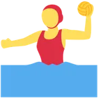 woman playing water polo for X / Twitter platform