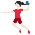 woman playing handball: light skin tone untuk platform X / Twitter