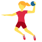 woman playing handball alustalla X / Twitter
