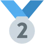 X / Twitter 平台中的 2nd place medal