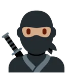 ninja: medium skin tone pentru platforma X / Twitter