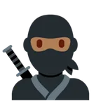 ninja: medium-dark skin tone per la piattaforma X / Twitter