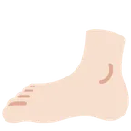 foot: light skin tone per la piattaforma X / Twitter