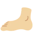 foot: medium-light skin tone per la piattaforma X / Twitter