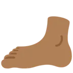foot: medium-dark skin tone สำหรับแพลตฟอร์ม X / Twitter