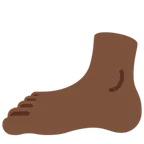 foot: dark skin tone per la piattaforma X / Twitter