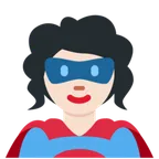woman superhero: light skin tone สำหรับแพลตฟอร์ม X / Twitter