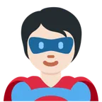 superhero: light skin tone สำหรับแพลตฟอร์ม X / Twitter