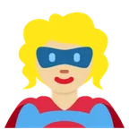 woman superhero: medium-light skin tone untuk platform X / Twitter
