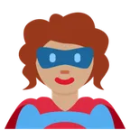 woman superhero: medium skin tone สำหรับแพลตฟอร์ม X / Twitter