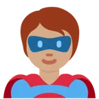 superhero: medium skin tone สำหรับแพลตฟอร์ม X / Twitter