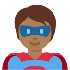 superhero: medium-dark skin tone untuk platform X / Twitter