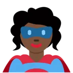 woman superhero: dark skin tone til X / Twitter platform