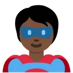 superhero: dark skin tone per la piattaforma X / Twitter