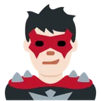 man supervillain: light skin tone for X / Twitter platform