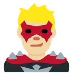 man supervillain: medium-light skin tone สำหรับแพลตฟอร์ม X / Twitter