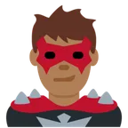 man supervillain: medium-dark skin tone untuk platform X / Twitter