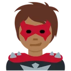 supervillain: medium-dark skin tone สำหรับแพลตฟอร์ม X / Twitter