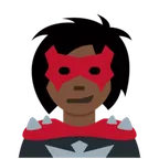 woman supervillain: dark skin tone สำหรับแพลตฟอร์ม X / Twitter