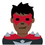 man supervillain: dark skin tone untuk platform X / Twitter