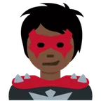 supervillain: dark skin tone สำหรับแพลตฟอร์ม X / Twitter