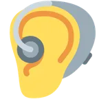 ear with hearing aid per la piattaforma X / Twitter