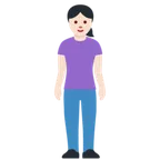 woman standing: light skin tone para a plataforma X / Twitter