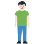 man standing: light skin tone สำหรับแพลตฟอร์ม X / Twitter