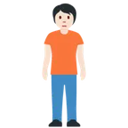 person standing: light skin tone für X / Twitter Plattform