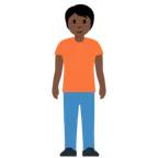 person standing: dark skin tone pentru platforma X / Twitter