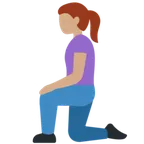woman kneeling: medium skin tone สำหรับแพลตฟอร์ม X / Twitter