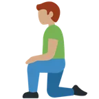 man kneeling: medium skin tone สำหรับแพลตฟอร์ม X / Twitter