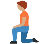 person kneeling: medium skin tone pentru platforma X / Twitter