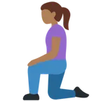 woman kneeling: medium-dark skin tone til X / Twitter platform